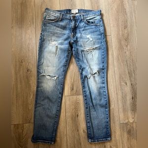 Current/Elliott Cropped Boyfriend Jeans, size 28